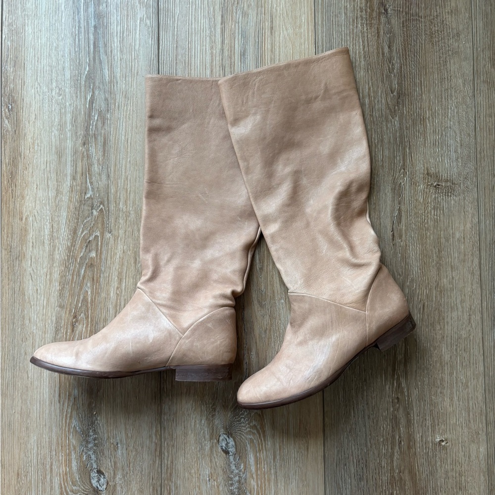J Crew Leather Women's Tan Knee-High Boots